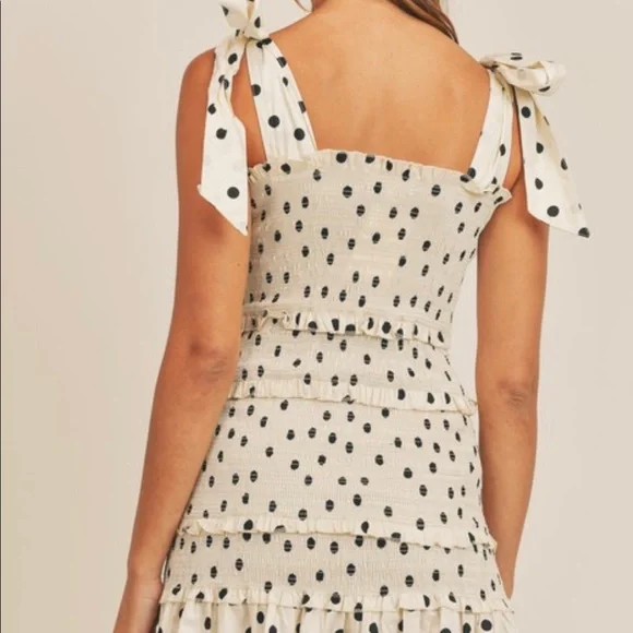 MABLE Tiered smocked polka dot dress - Picture 7 of 7